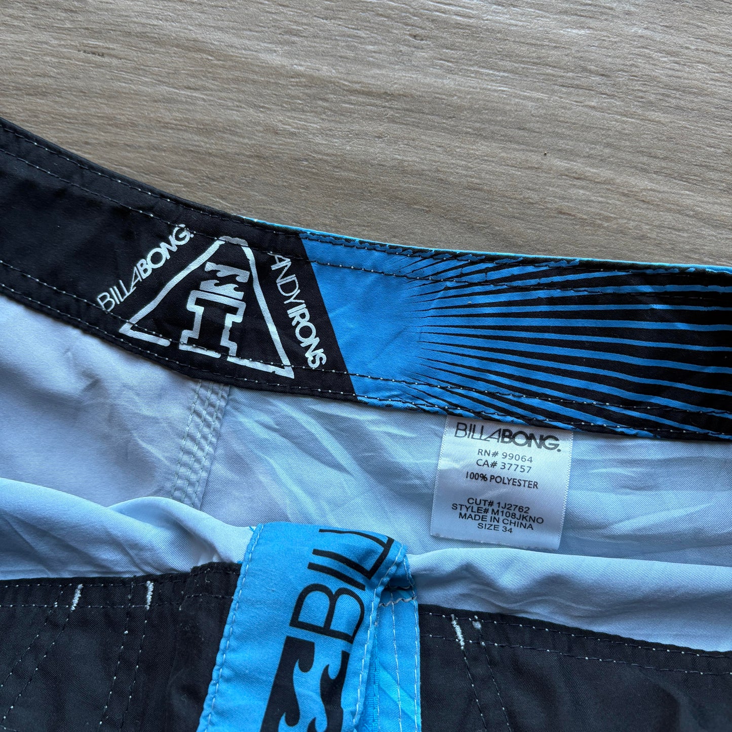 Y2K Billabong Andy Irons Platinum X Boardies | W34"