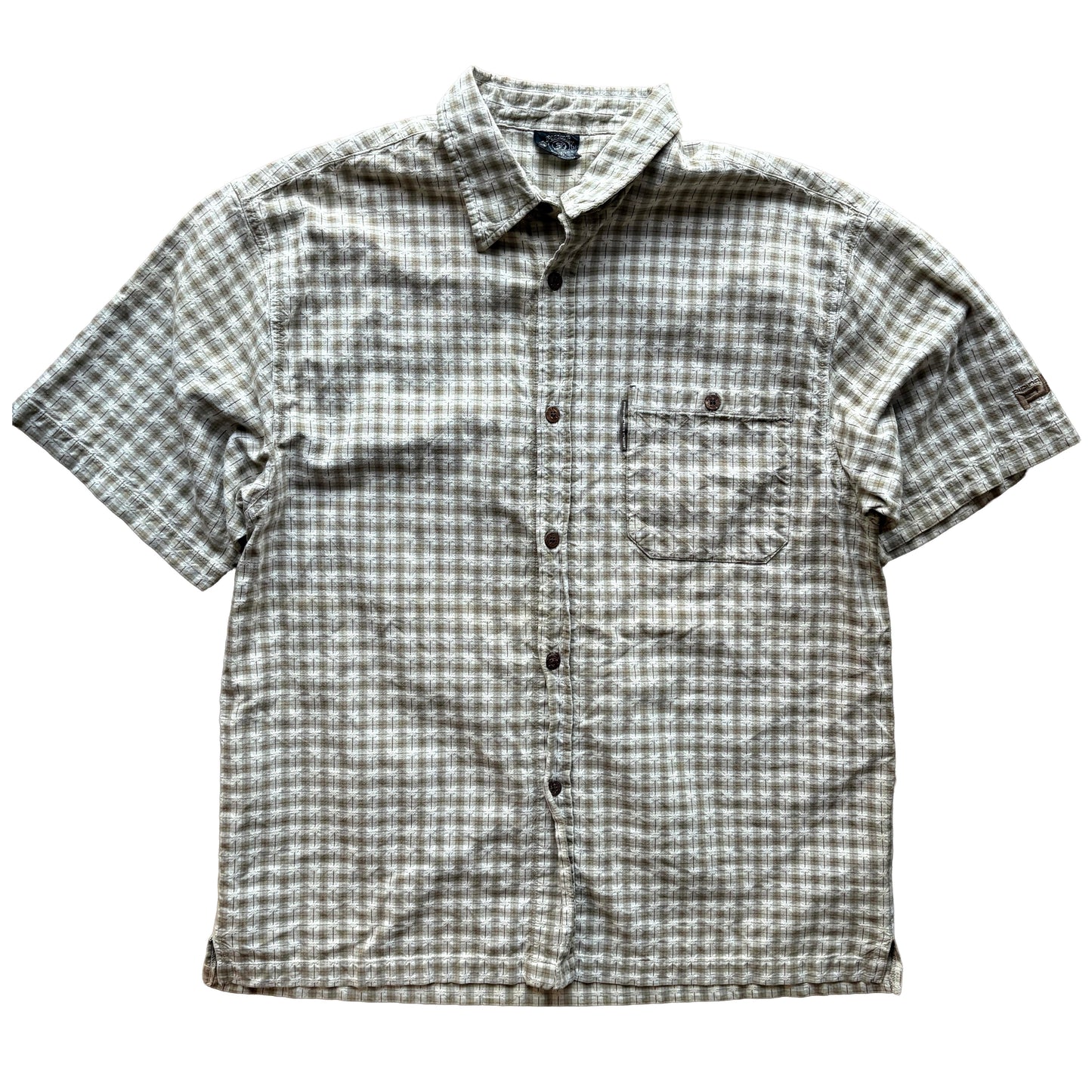 Y2K Piping Hot Button Up T-Shirt | XL