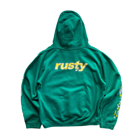 Y2K Vintage Rusty Flowers Hoodie | M