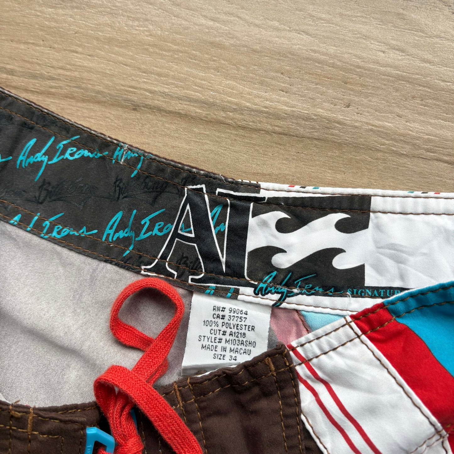 Y2K Billabong Andy Irons Shogun Boardies | W34"