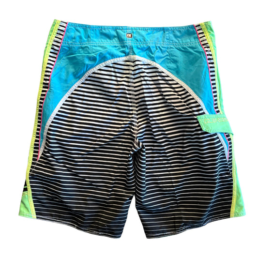 Vintage Quiksilver Striped Boardies | W34"