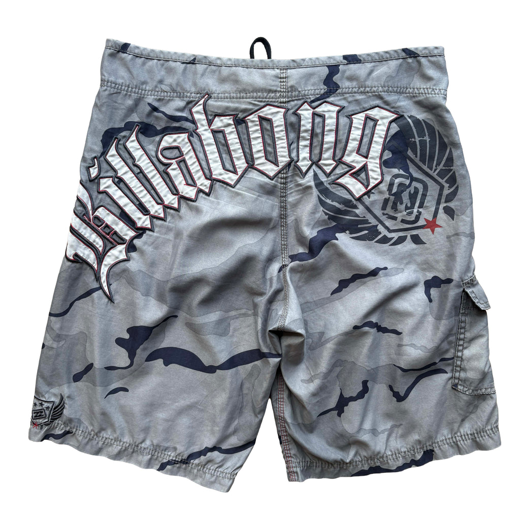 Vintage Billabong Camo Spellout Boardies | W36"