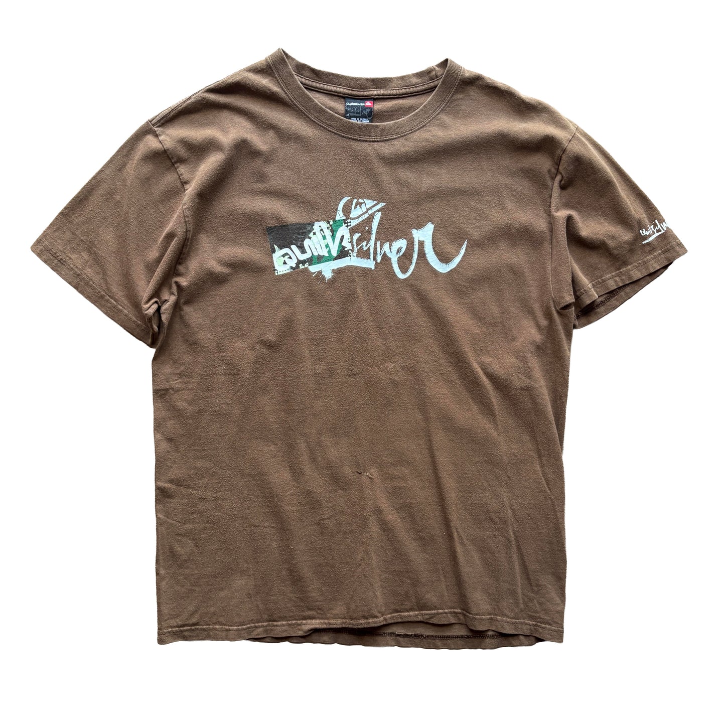 Y2K Quiksilver Script T-Shirt | M