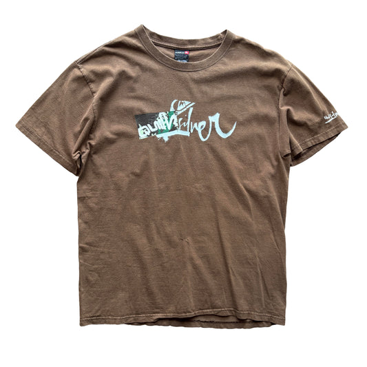 Y2K Quiksilver Script T-Shirt | M