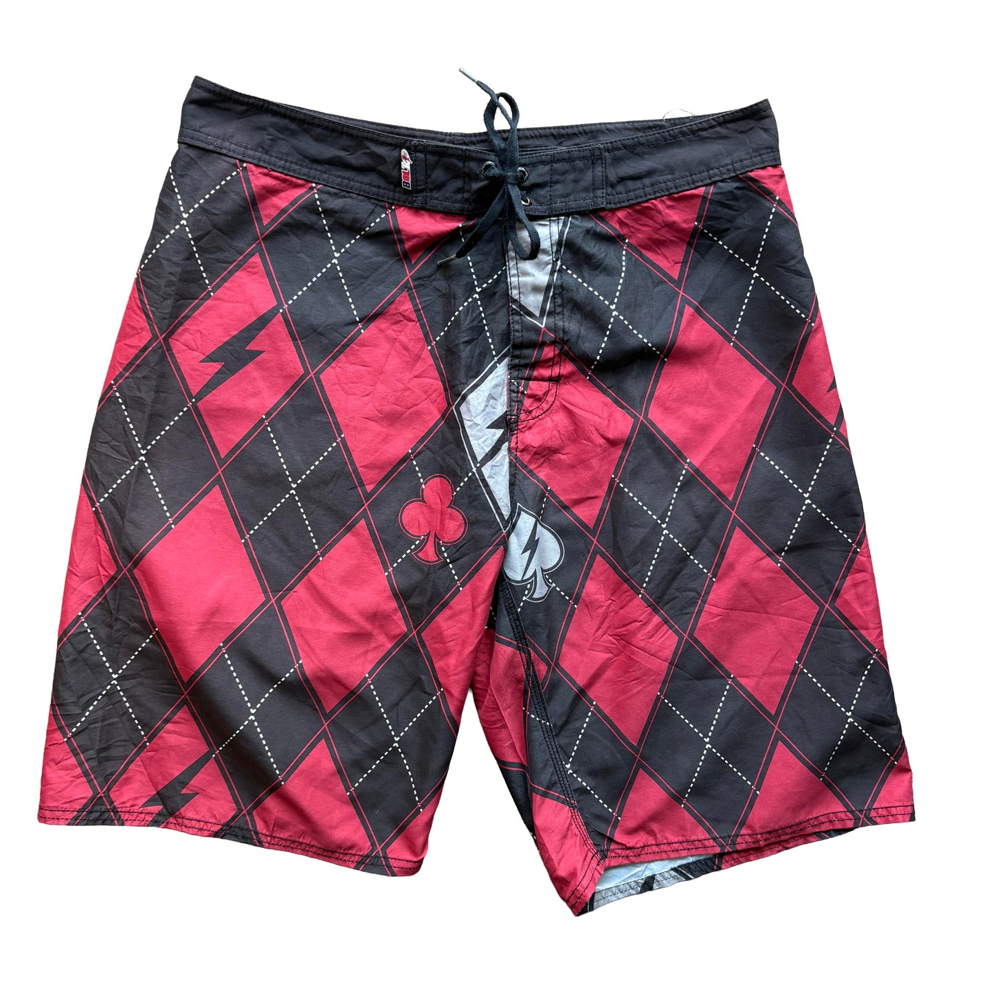 Y2K Lightning Bolt Diamond Boardies | W36"