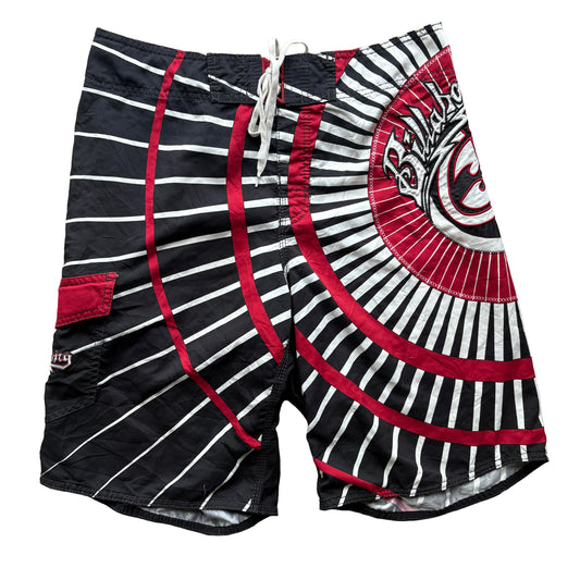 Y2K Billabong Circle Design Boardies | W33"