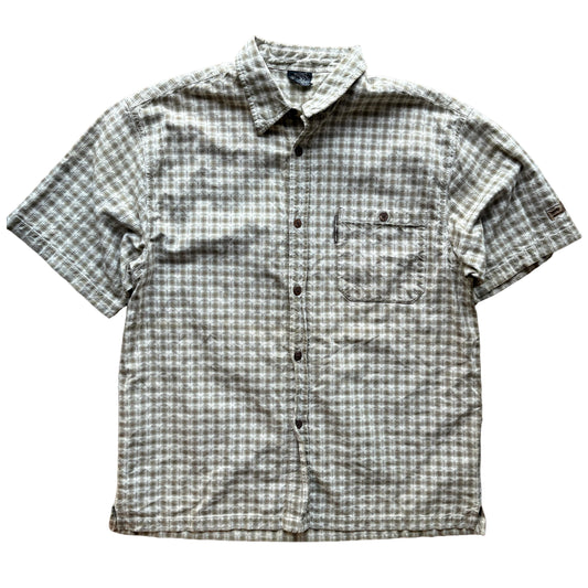 Y2K Piping Hot Button Up T-Shirt | XL