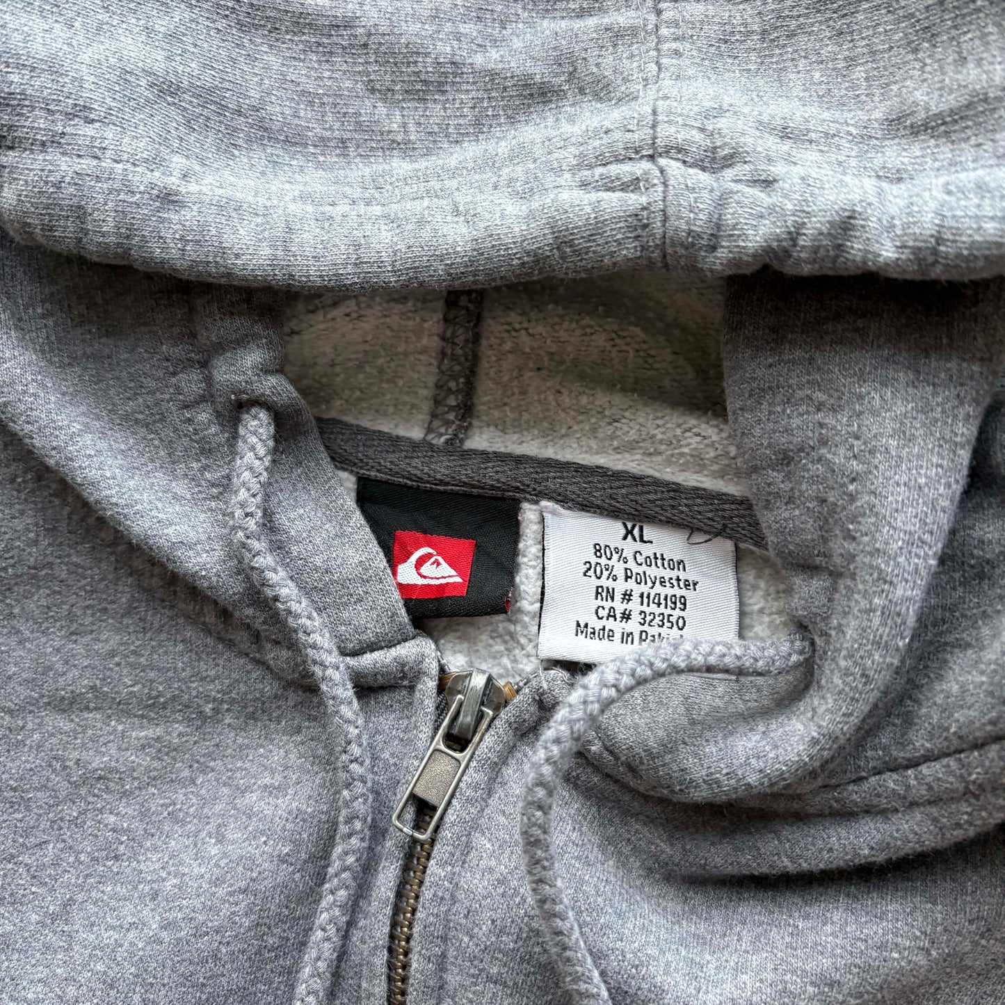 Y2K Quiksilver Full Zip Hoodie Jumper | L