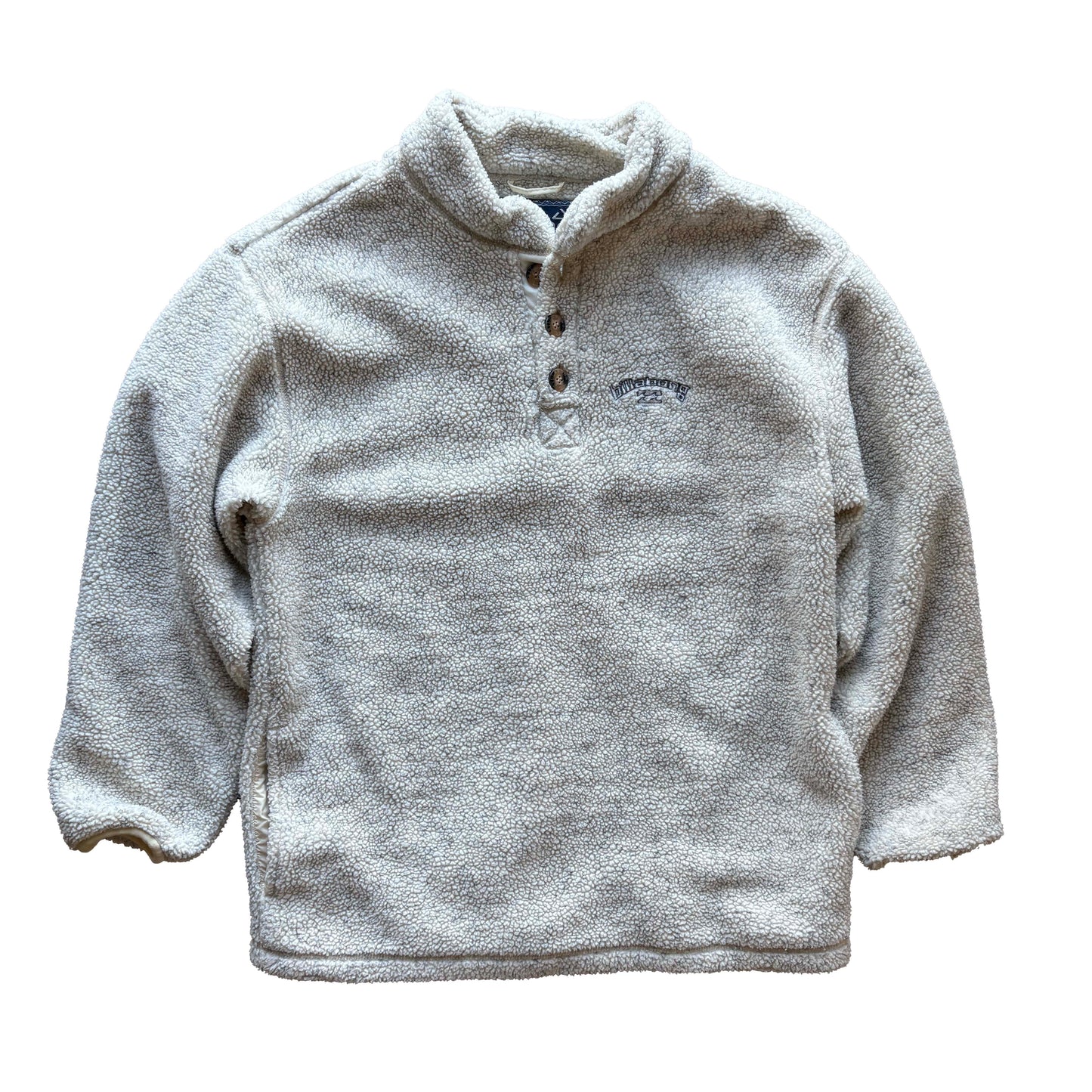 Y2K Billabong Sherpa Fleece Jumper Buttoned | M