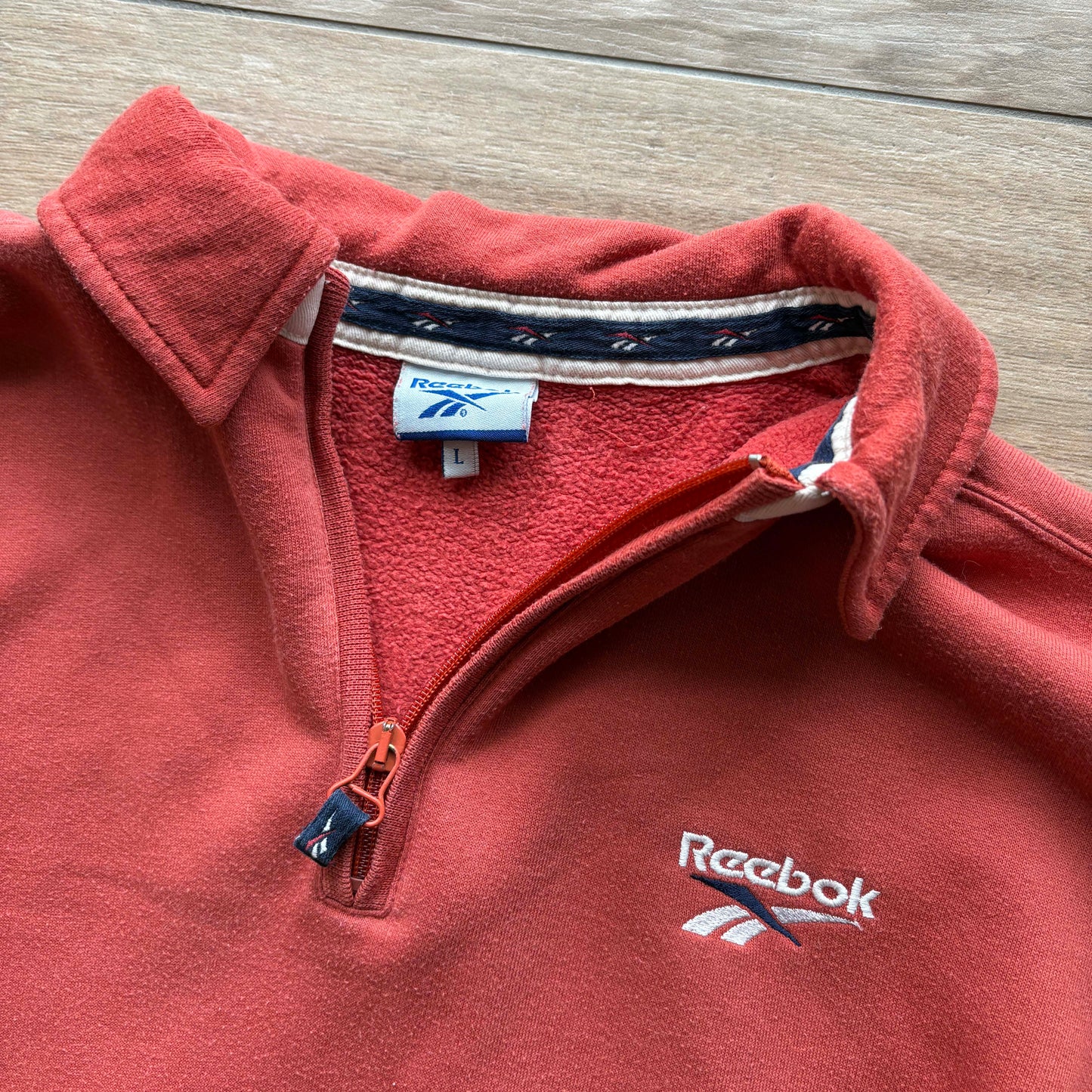 Vintage Reebok 1/4 Zip Jumper | L