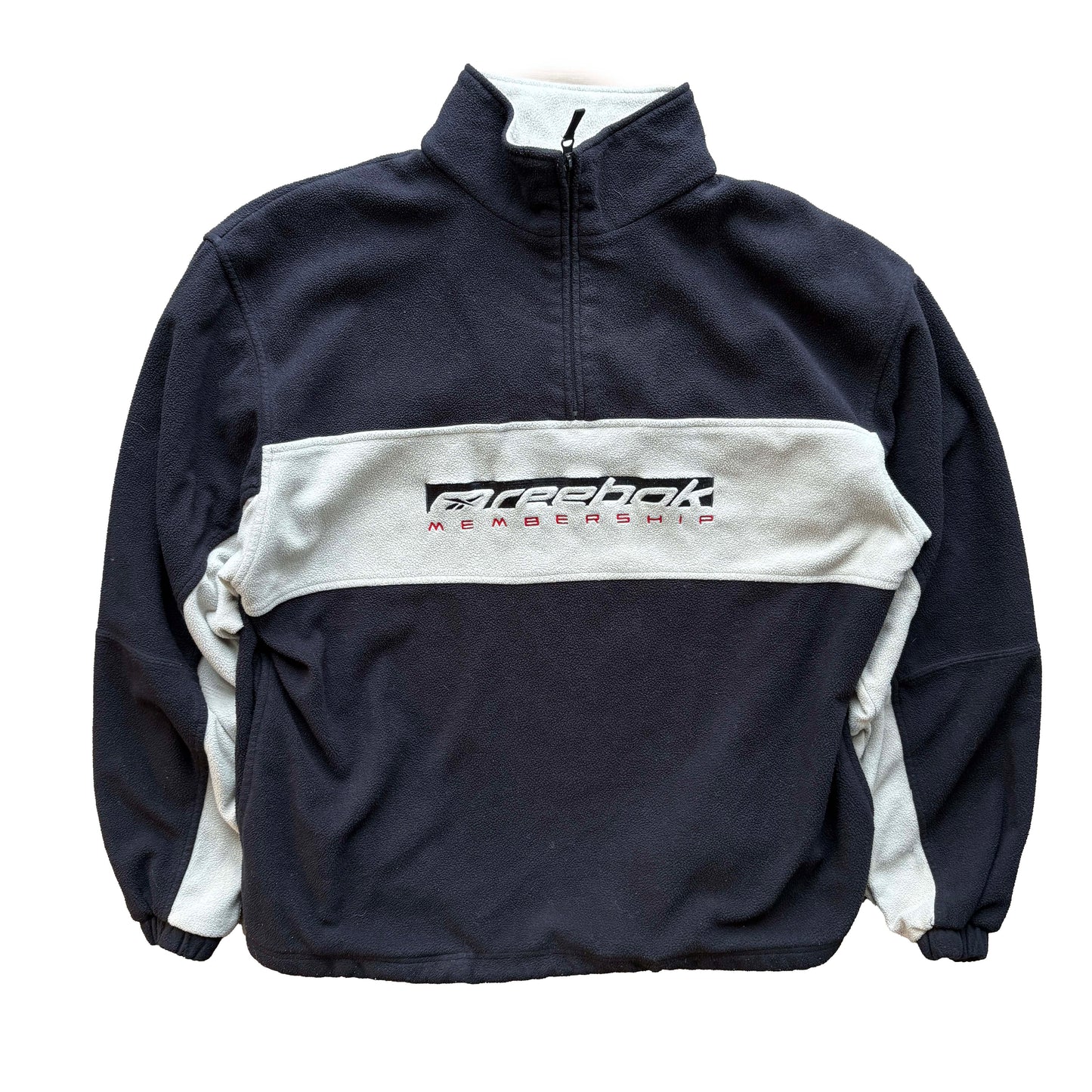 90s Reebok Membership 1/4 Zip Fleece Jumper | L