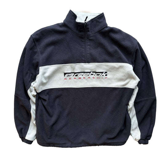 90s Reebok Membership 1/4 Zip Fleece Jumper | L