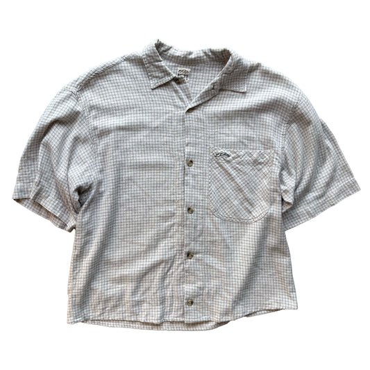 Y2K Rusty Cropped Button Up T-Shirt | M