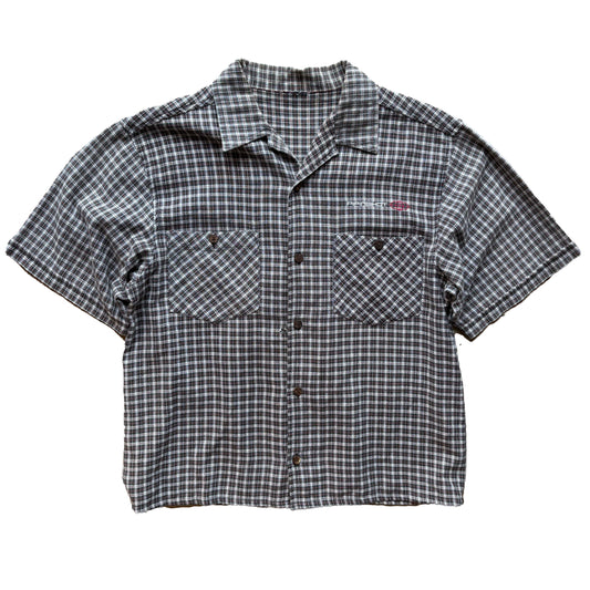 Y2K Piping Hot Button Up T-Shirt | M