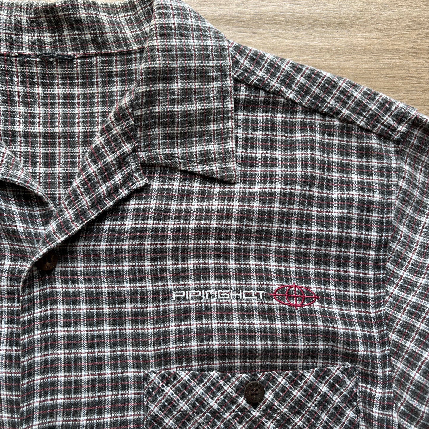 Y2K Piping Hot Button Up T-Shirt | M