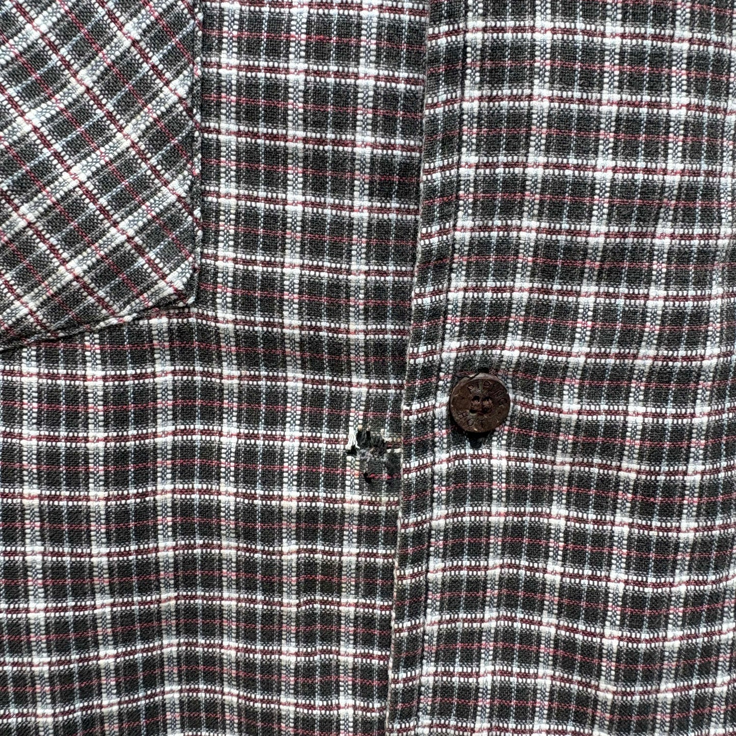 Y2K Piping Hot Button Up T-Shirt | M