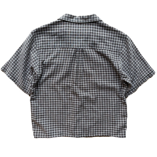 Y2K Piping Hot Button Up T-Shirt | M