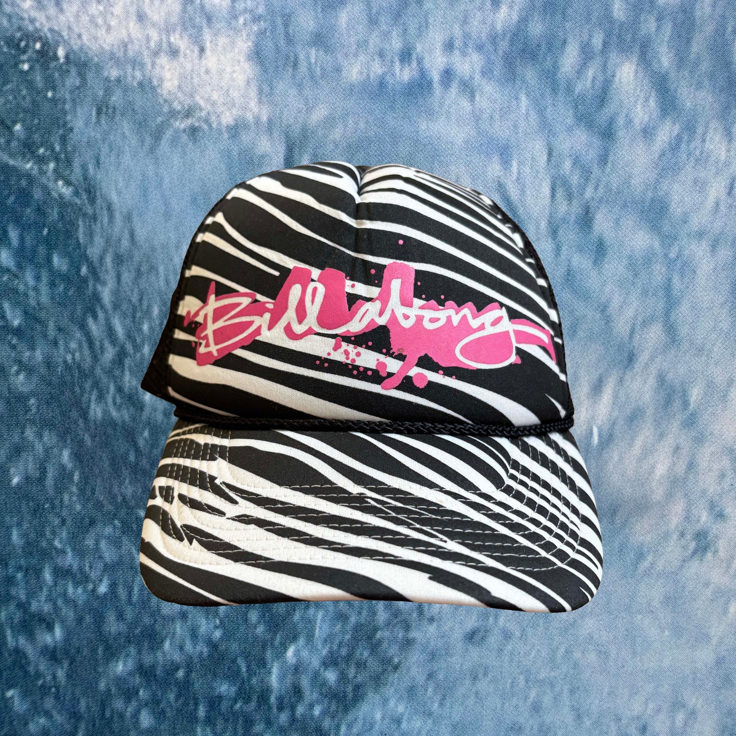 Y2K Billabong Zebra Trucker Hat | OSFA
