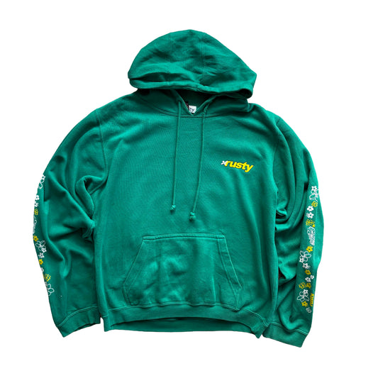 Y2K Vintage Rusty Flowers Hoodie | M