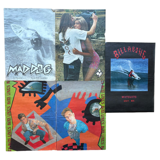 Vintage Surf Poster Pack 7.6 | A3 - Volant Vintage