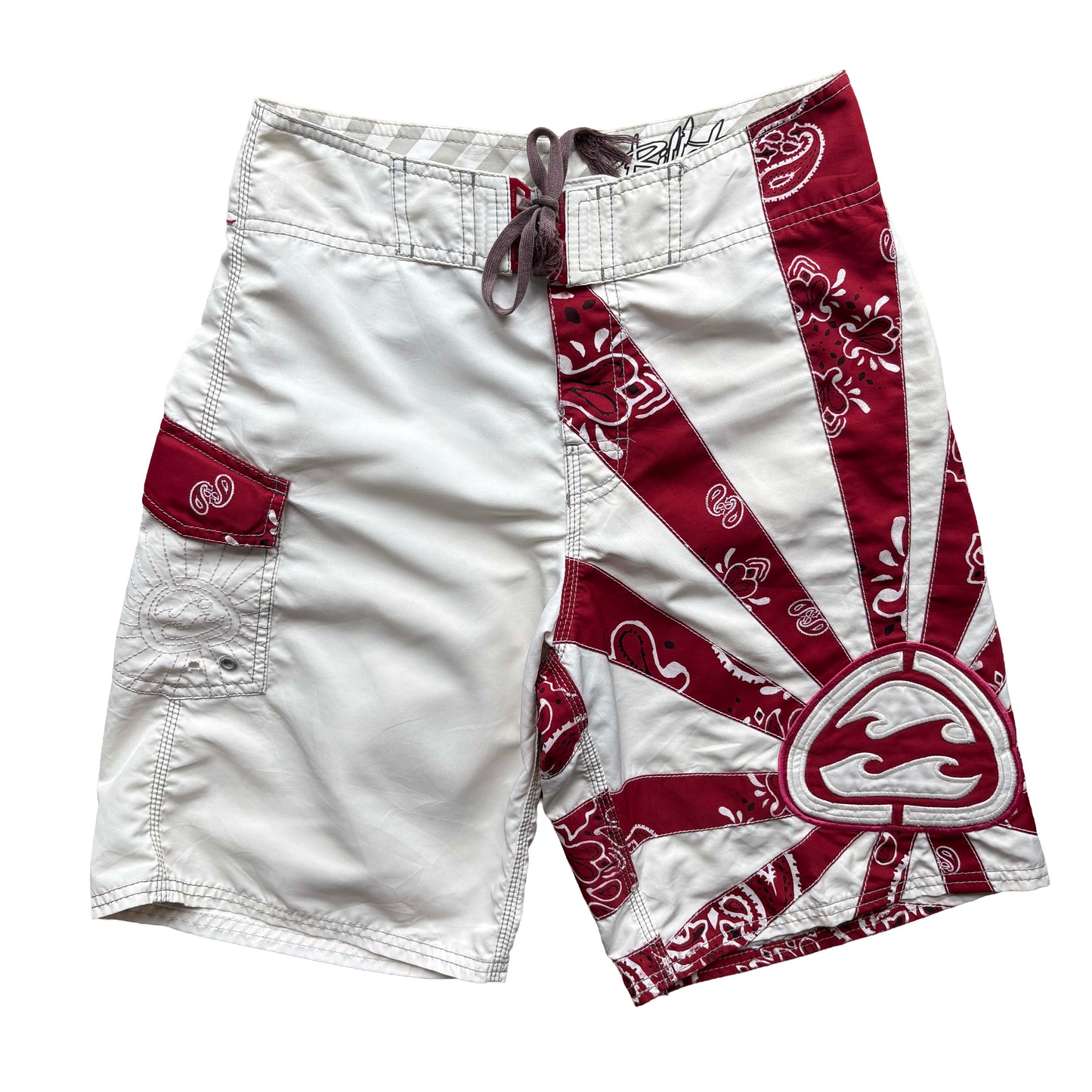 Y2K Billabong Andy Irons Rising Sun Boardies | W28"