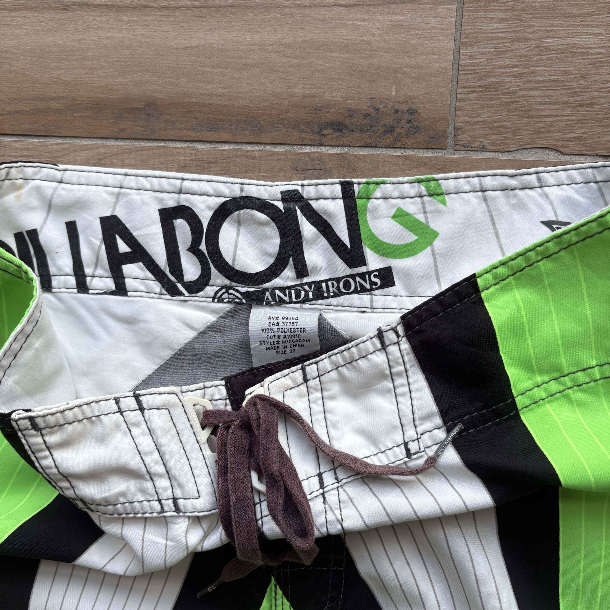 Y2K Billabong Andy Irons Samurai Airlite Boardies | W30"