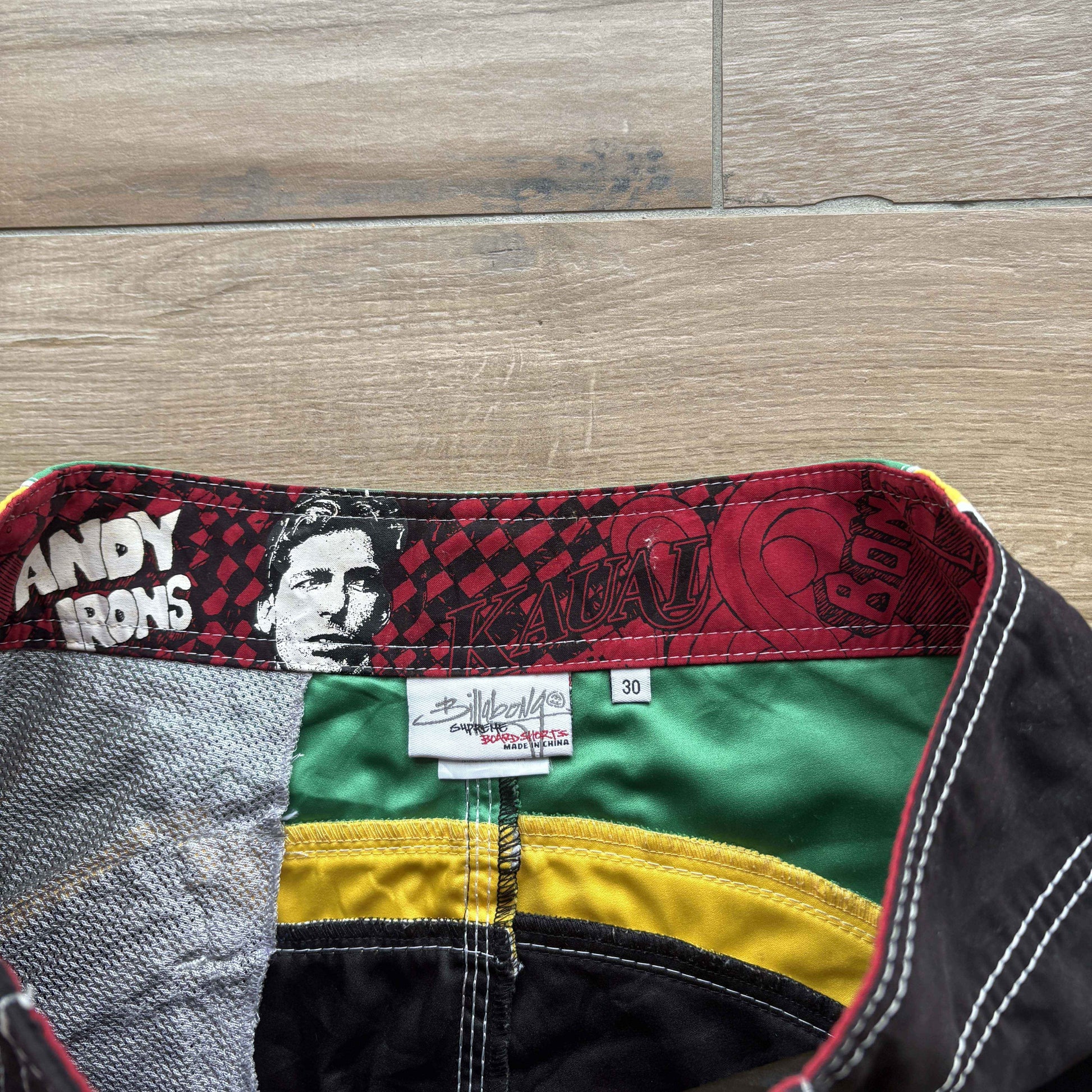 Y2K Billabong Andy Irons Kauai Boardies | W30"
