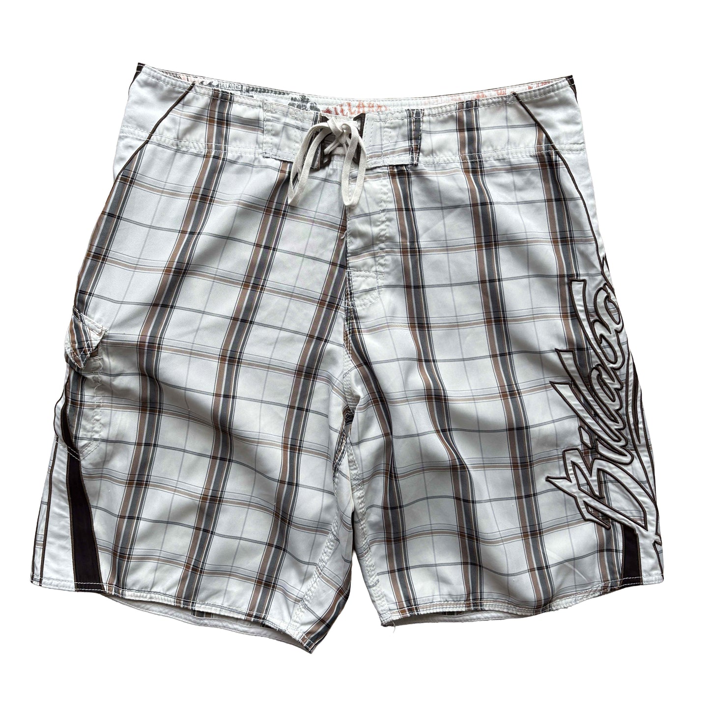 Vintage Occy Signature Plaid Boardies | W36"