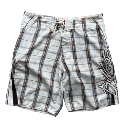 Vintage Occy Signature Plaid Boardies | W36"