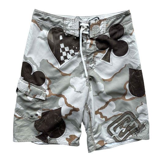 Y2K Taj Burrow Ace of Spades Camo Boardies | W30"