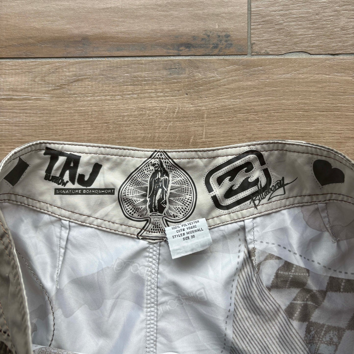 Y2K Taj Burrow Ace of Spades Camo Boardies | W30"