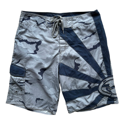 Y2K Billabong Andy Irons Rising Sun Boardies | W36"