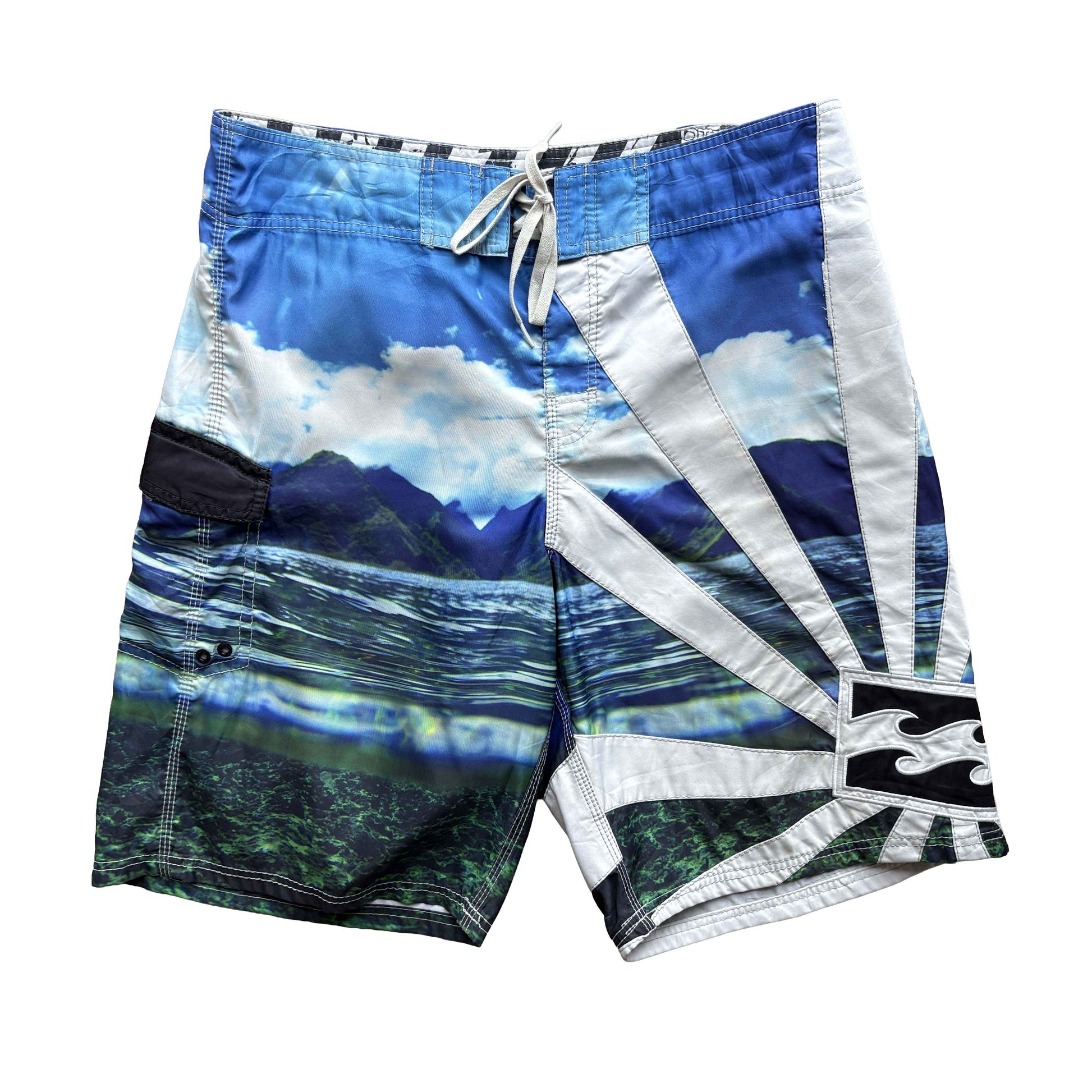 Y2K Billabong Rising Sun Boardies | W36"