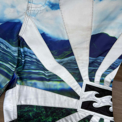 Y2K Billabong Rising Sun Boardies | W36"