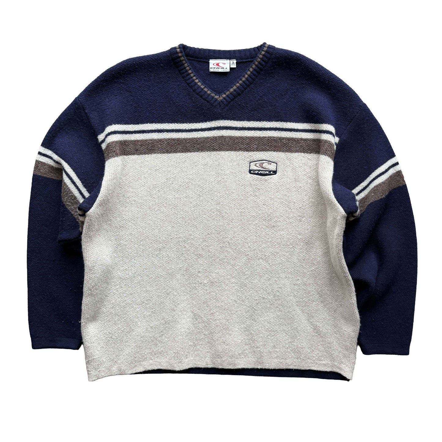 90s Oneill Knit V-Neck Jumper | S