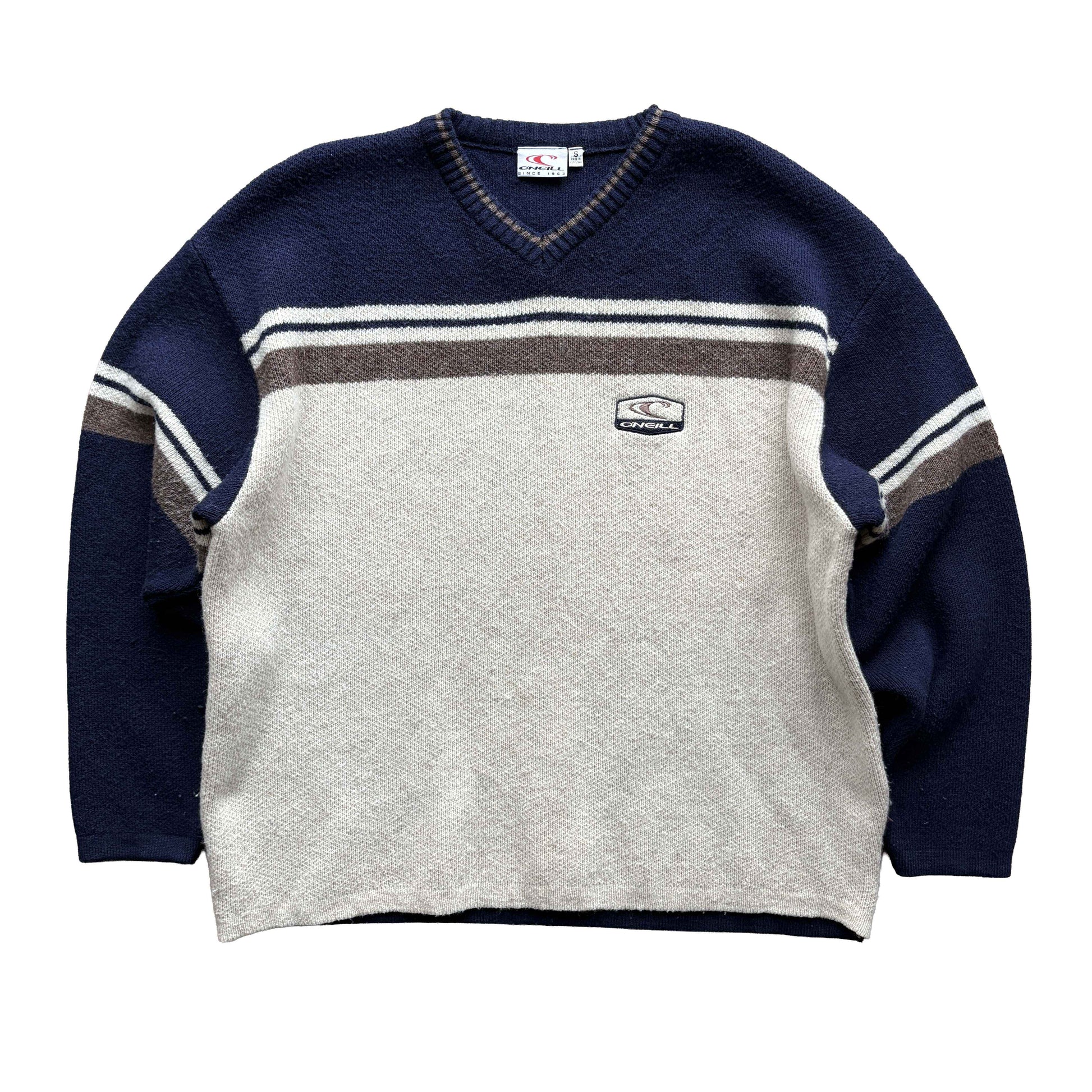 90s Oneill Knit V-Neck Jumper | S