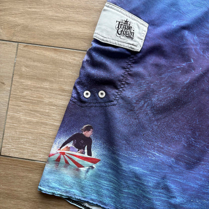 RARE Y2K Billabong Andy Irons Rising Sun Boardies | W38"