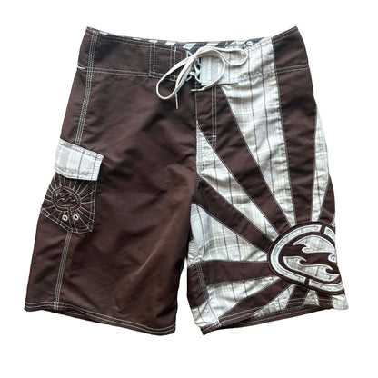 Y2K Billabong Andy Irons Rising Sun Boardies | W30"